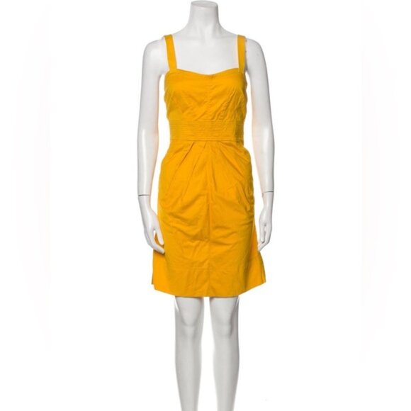 Marc by Marc Jacobs Yellow Sheath Mini Tank Sundress Dress Pockets Size 6 - Picture 4 of 11